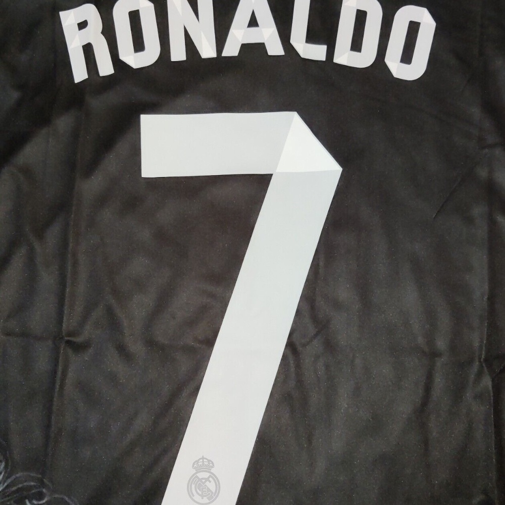 Ronaldo 2014/15 Real Madrid Black Dragon Third Long Sleeve Jersey Size L Men NWT - Picture 6 of 11